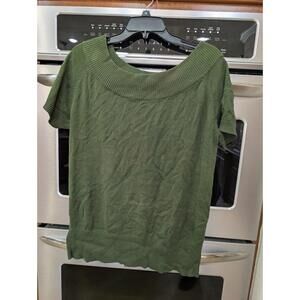 Torrid Forest Green Cowl Neck Short Sleeve Sweater Size 2x